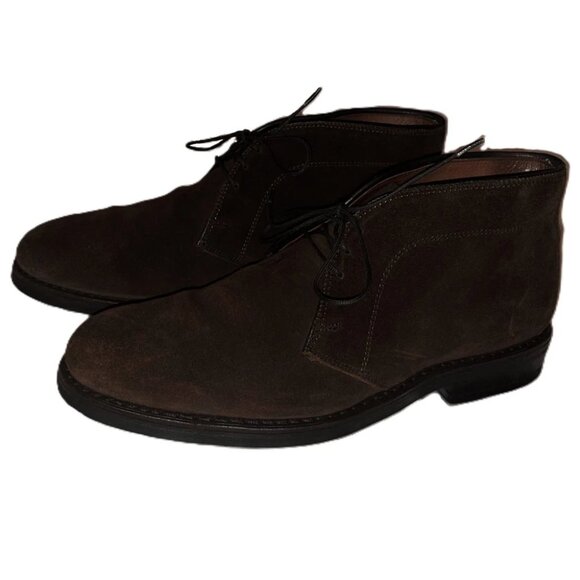 Allen Edmonds Malvern Dark Brown Suede Leather Chukka Ankle Boots 8 D - Picture 4 of 6